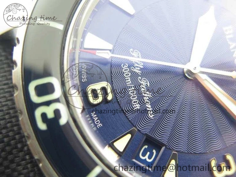 HighPerformance Fifty Fathoms SS Blue ZF 1:1 Best Edition Blue Dial On Sail Canvas Strap A2836 (Free Extra Strap) 5304