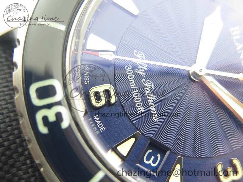 HighPerformance Fifty Fathoms SS Blue ZF 1:1 Best Edition Blue Dial On Sail Canvas Strap A2836 (Free Extra Strap) 5304