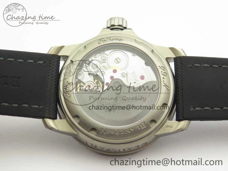 UrbanStyle Fifty Fathoms Ti Black ZF 1:1 Best Edition Black Dial on Sail-canvas Strap A1315 (Free Extra Strap) 5275