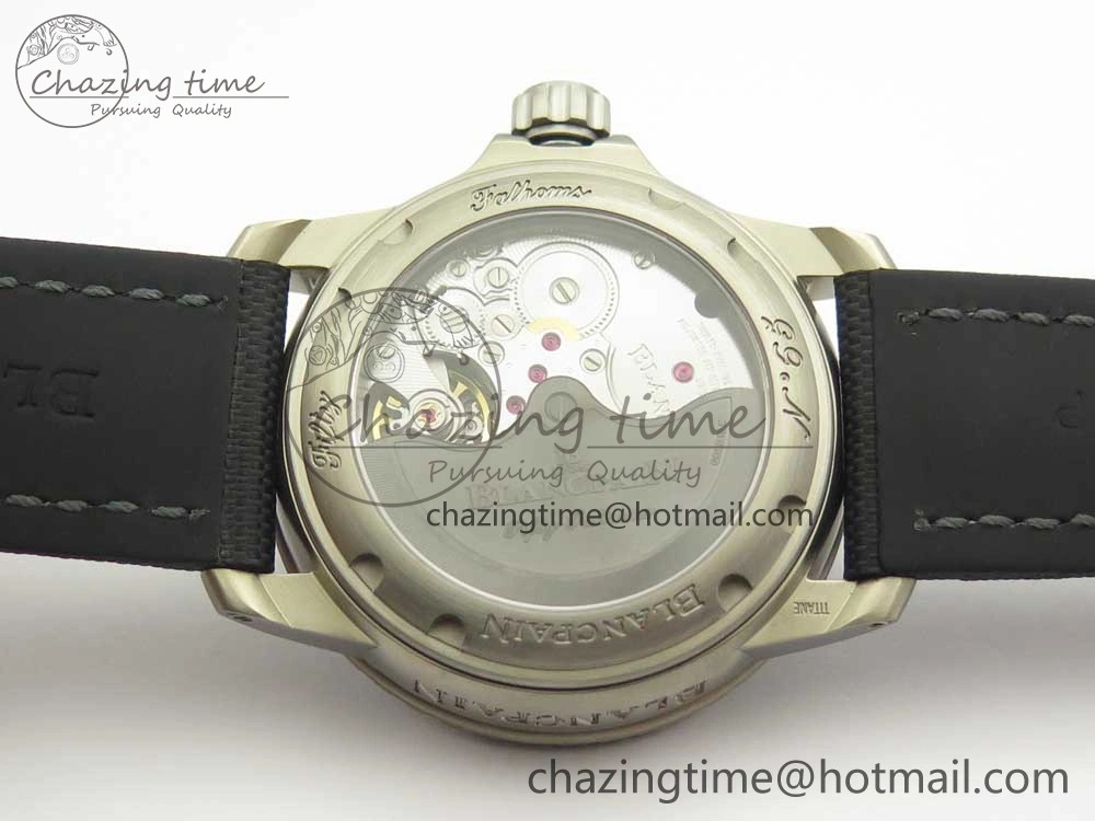 UrbanStyle Fifty Fathoms Ti Black ZF 1:1 Best Edition Black Dial on Sail-canvas Strap A1315 (Free Extra Strap) 5275