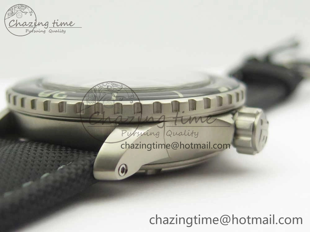 UrbanStyle Fifty Fathoms Ti Black ZF 1:1 Best Edition Black Dial on Sail-canvas Strap A1315 (Free Extra Strap) 5275