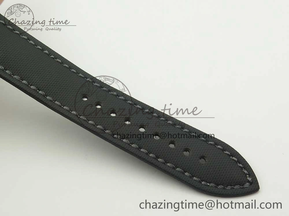 MultiPurpose Fifty Fathoms Titanium Big Date Black HGF Best Edition Black Dial on Sail-canvas Strap A6918B (Free Tool And Nylon Strap) 5285