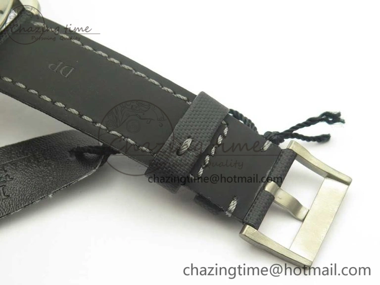 MultiPurpose Fifty Fathoms Titanium Big Date Black HGF Best Edition Black Dial on Sail-canvas Strap A6918B (Free Tool And Nylon Strap) 5285