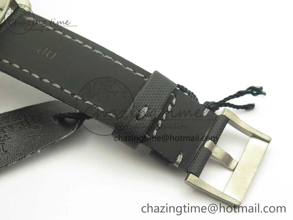 MultiPurpose Fifty Fathoms Titanium Big Date Black HGF Best Edition Black Dial on Sail-canvas Strap A6918B (Free Tool And Nylon Strap) 5285