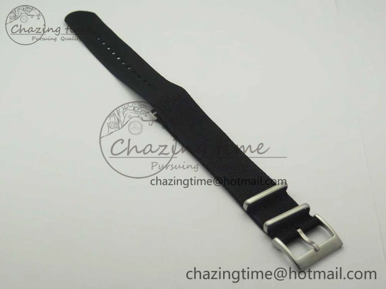 MultiPurpose Fifty Fathoms Titanium Big Date Black HGF Best Edition Black Dial on Sail-canvas Strap A6918B (Free Tool And Nylon Strap) 5285