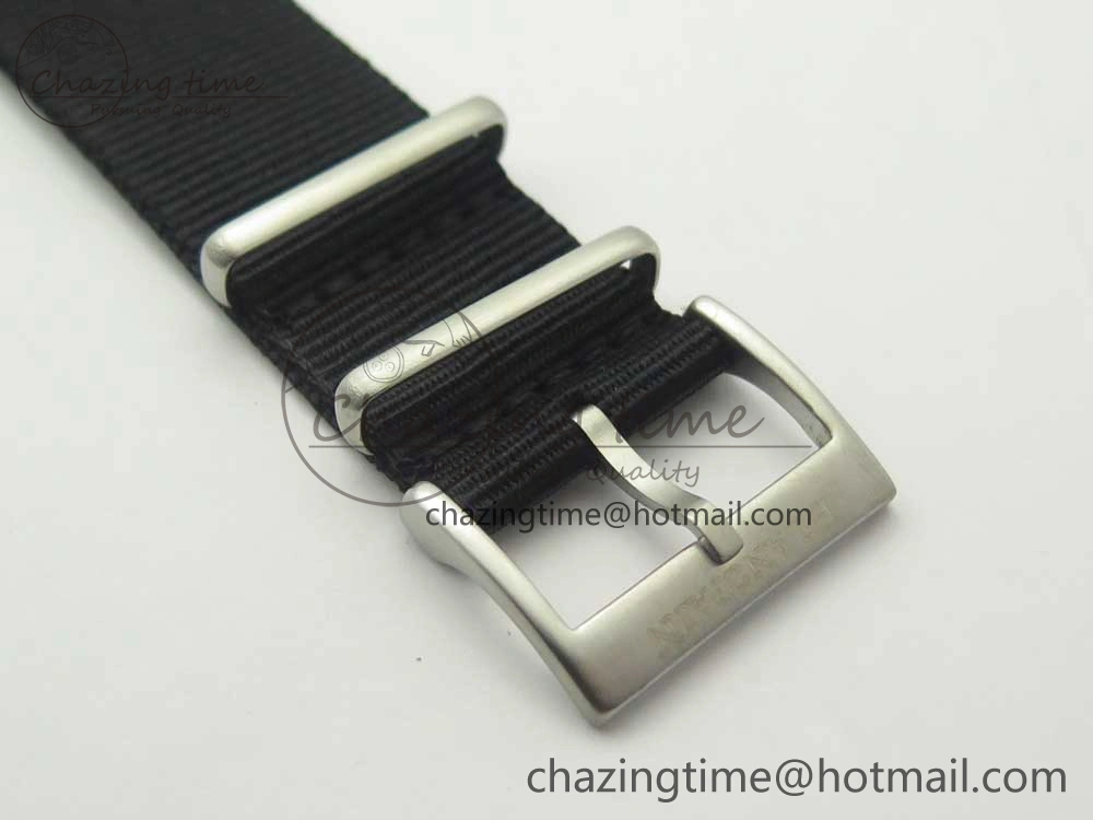 MultiPurpose Fifty Fathoms Titanium Big Date Black HGF Best Edition Black Dial on Sail-canvas Strap A6918B (Free Tool And Nylon Strap) 5285