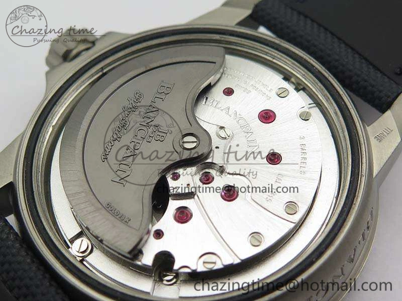 Original Fifty Fathoms Titanium Blue ZF 1:1 Best Edition Blue Dial On Canvas Strap A2836 (Free Tool ) 5301