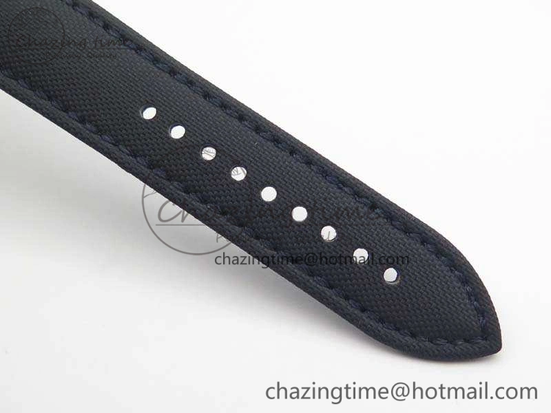 Original Fifty Fathoms Titanium Blue ZF 1:1 Best Edition Blue Dial On Canvas Strap A2836 (Free Tool ) 5301