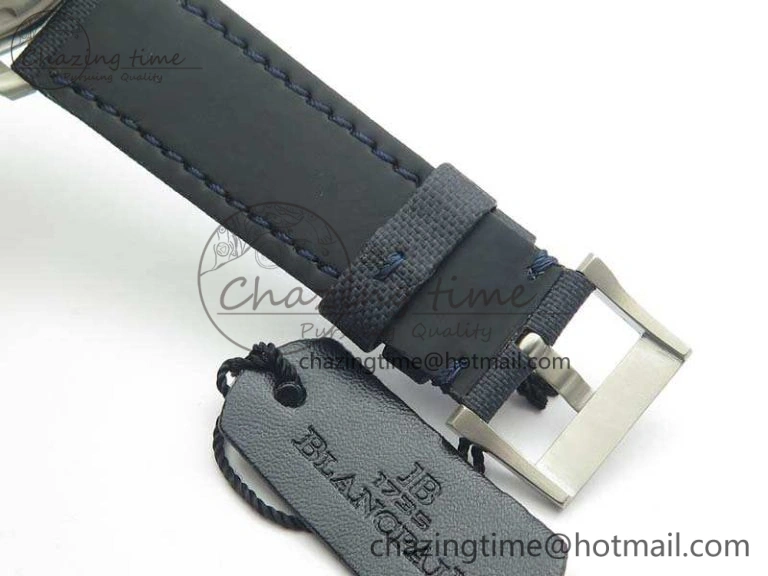 Original Fifty Fathoms Titanium Blue ZF 1:1 Best Edition Blue Dial On Canvas Strap A2836 (Free Tool ) 5301