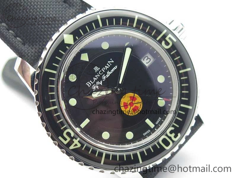Fifty Fathoms ZF 1:1 Best Edition SS “No Radiation” Dial On Sail-Canvas Strap A Casual 5308