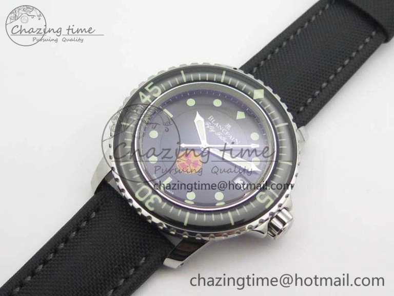 Fifty Fathoms ZF 1:1 Best Edition SS “No Radiation” Dial On Sail-Canvas Strap A Casual 5308