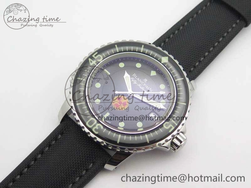 Fifty Fathoms ZF 1:1 Best Edition SS “No Radiation” Dial On Sail-Canvas Strap A Casual 5308