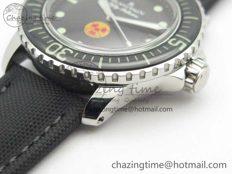 Fifty Fathoms ZF 1:1 Best Edition SS “No Radiation” Dial On Sail-Canvas Strap A Casual 5308