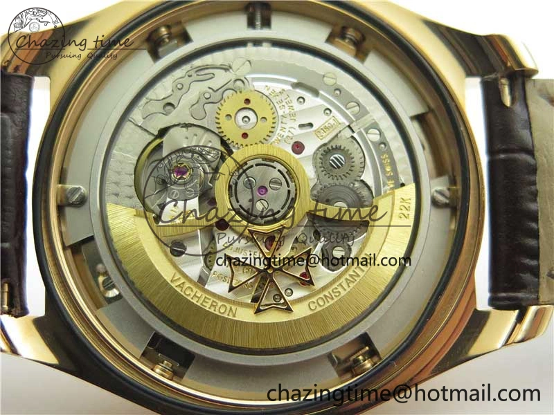 Fiftysix Complete Calendar RG 40mm ZF 1:1 Best Edition White Dial on Brown Leather Strap A WeatherProof 9906