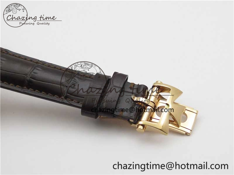 Fiftysix Complete Calendar RG 40mm ZF 1:1 Best Edition White Dial on Brown Leather Strap A WeatherProof 9906