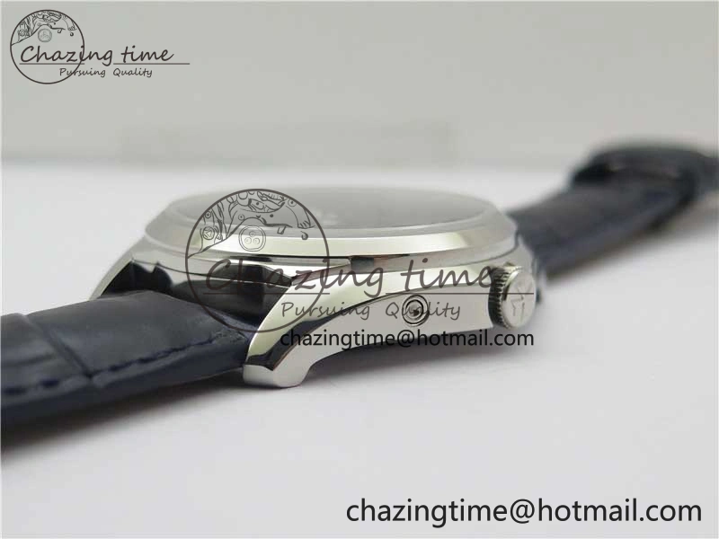 Fiftysix Complete Calendar SS 40mm ZF 1:1 Best Edition Blue Dial on Blue Leather Strap A Supportive 9918