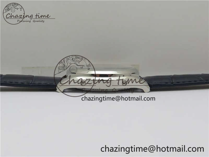 Fiftysix Complete Calendar SS 40mm ZF 1:1 Best Edition Blue Dial on Blue Leather Strap A Supportive 9918
