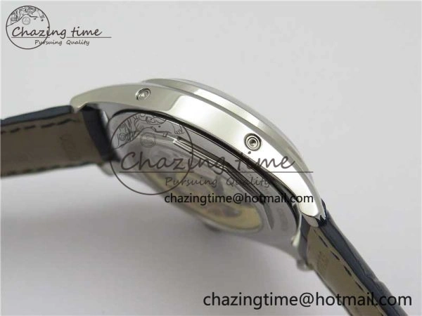 Fiftysix Complete Calendar SS 40mm ZF 1:1 Best Edition Blue Dial on Blue Leather Strap A Supportive 9918