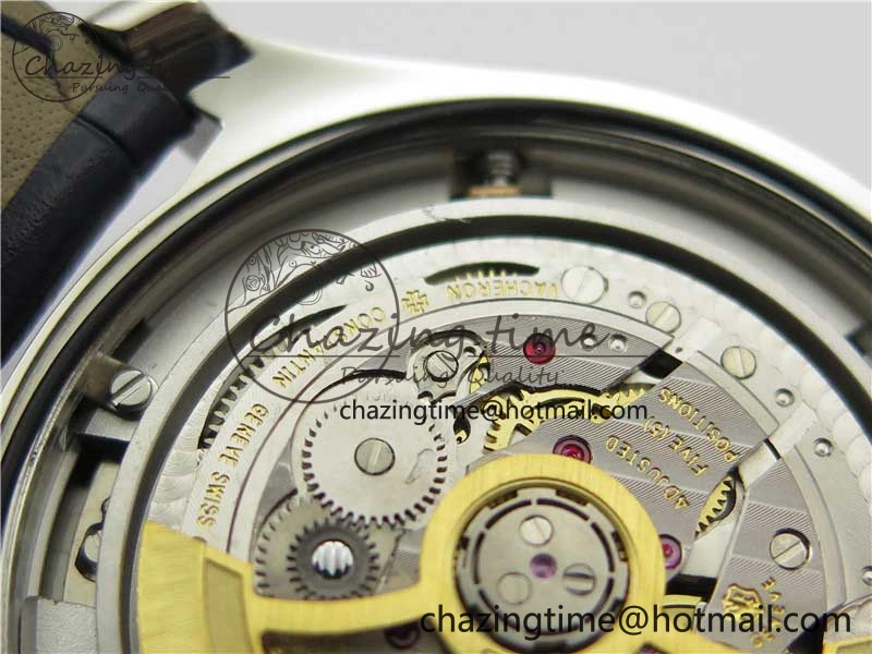 Fiftysix Complete Calendar SS 40mm ZF 1:1 Best Edition Blue Dial on Blue Leather Strap A Supportive 9918