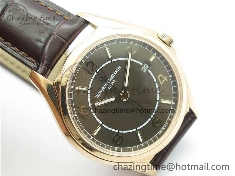 Lightweight Fiftysix RG 40mm ZF 1:1 Best Edition Brown Dial on Brown Leather Strap A 9925