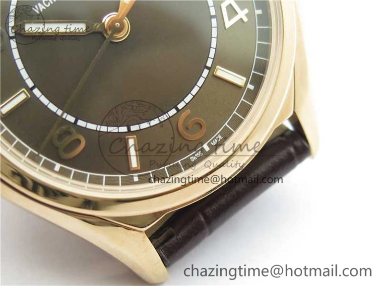 Lightweight Fiftysix RG 40mm ZF 1:1 Best Edition Brown Dial on Brown Leather Strap A 9925