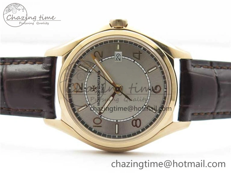 Fiftysix RG 40mm ZF 1:1 Best Edition Silver Dial on Brown Leather Strap A Modern 9928
