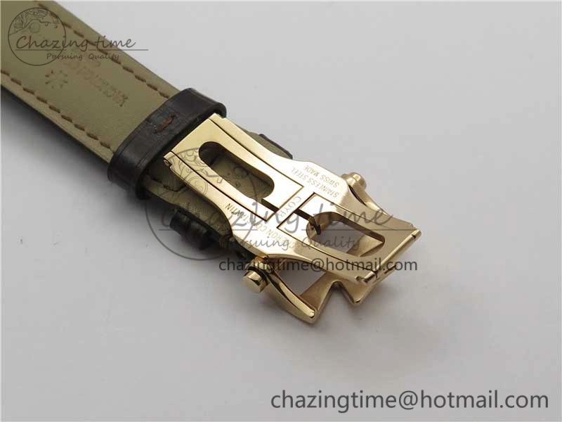 Fiftysix RG 40mm ZF 1:1 Best Edition Silver Dial on Brown Leather Strap A Modern 9928