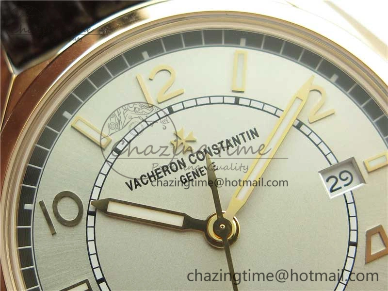 Fiftysix RG 40mm ZF 1:1 Best Edition Silver Dial on Brown Leather Strap A Modern 9928