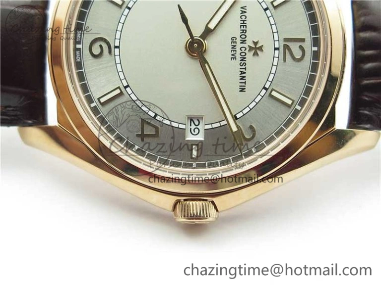 Fiftysix RG 40mm ZF 1:1 Best Edition Silver Dial on Brown Leather Strap A Modern 9928