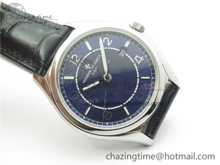 Fiftysix SS 40mm ZF 1:1 Best Edition Blue Dial on Black Leather Strap A StreetReady 9927