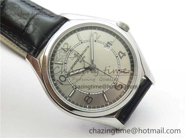 Fiftysix SS 40mm ZF 1:1 Best Edition Silver Dial on Black Leather Strap A Practical 9930