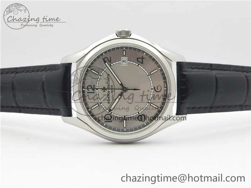 Fiftysix SS 40mm ZF 1:1 Best Edition Silver Dial on Black Leather Strap A Practical 9930