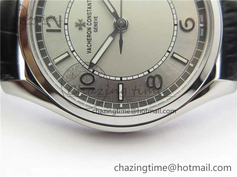 Fiftysix SS 40mm ZF 1:1 Best Edition Silver Dial on Black Leather Strap A Practical 9930