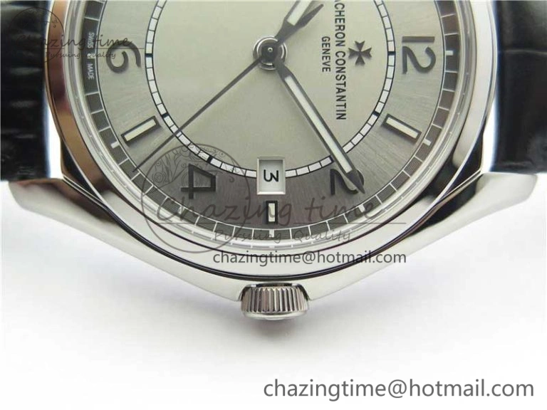 Fiftysix SS 40mm ZF 1:1 Best Edition Silver Dial on Black Leather Strap A Practical 9930