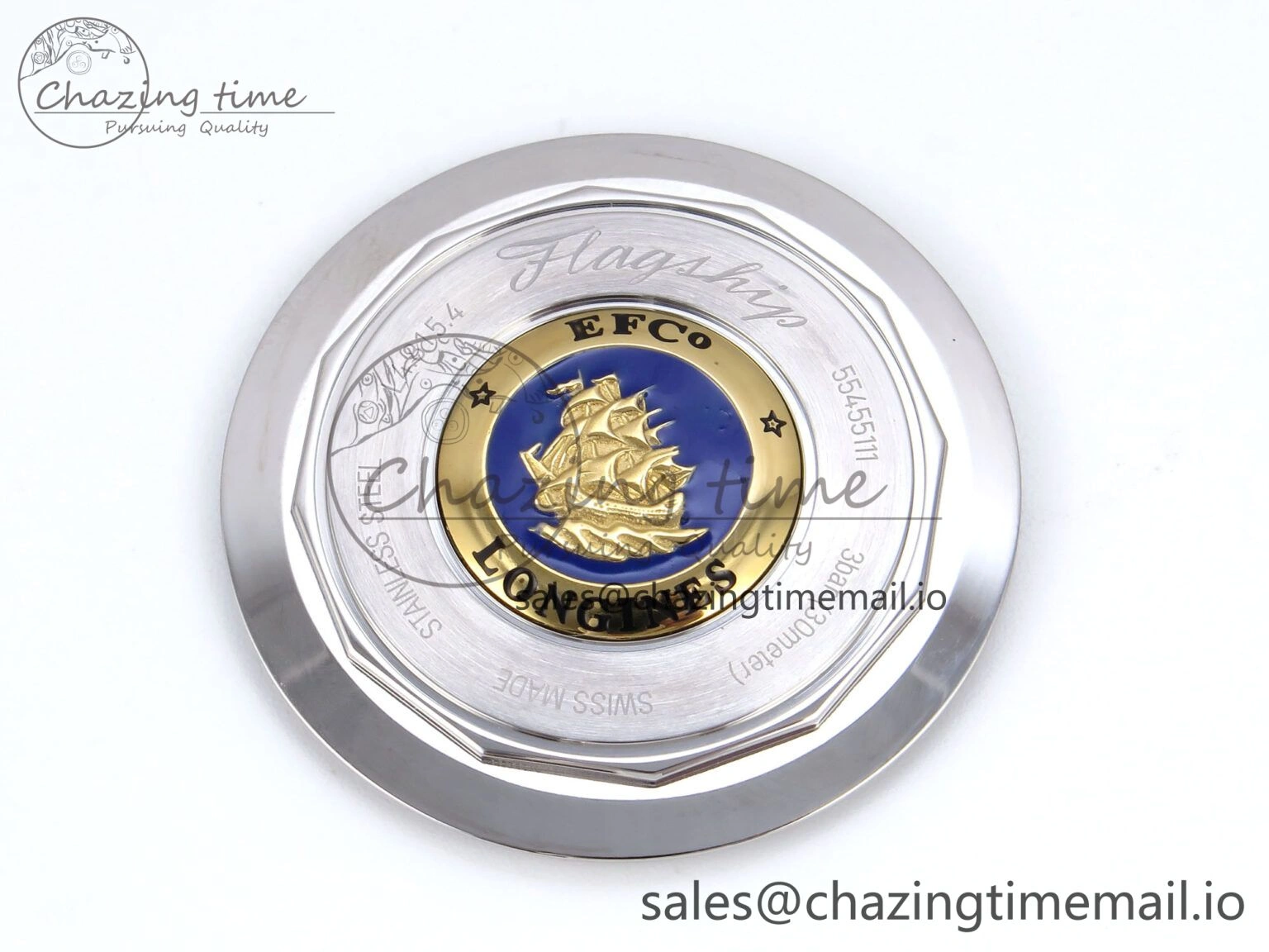 Flagship Heritage Moonphase SS APSF 1:1 Best Edition Blue Dial on Blue Leather Strap A Cozy 7544