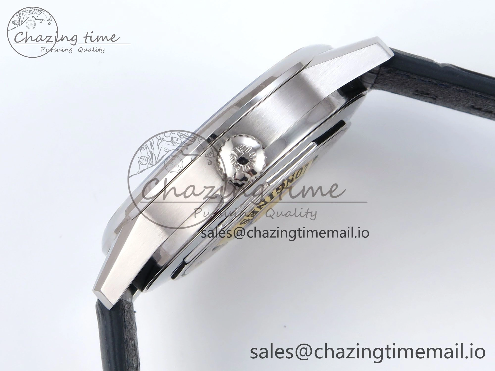 Flagship Heritage Moonphase SS APSF 1:1 Best Edition Blue Dial on Blue Leather Strap A Cozy 7544