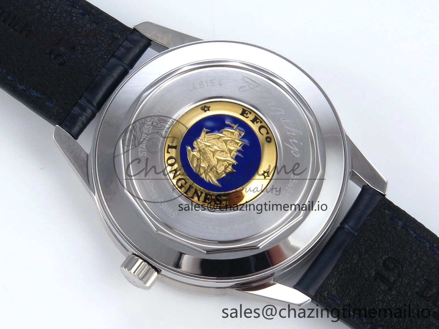 Flagship Heritage Moonphase SS APSF 1:1 Best Edition Blue Dial on Blue Leather Strap A Cozy 7544
