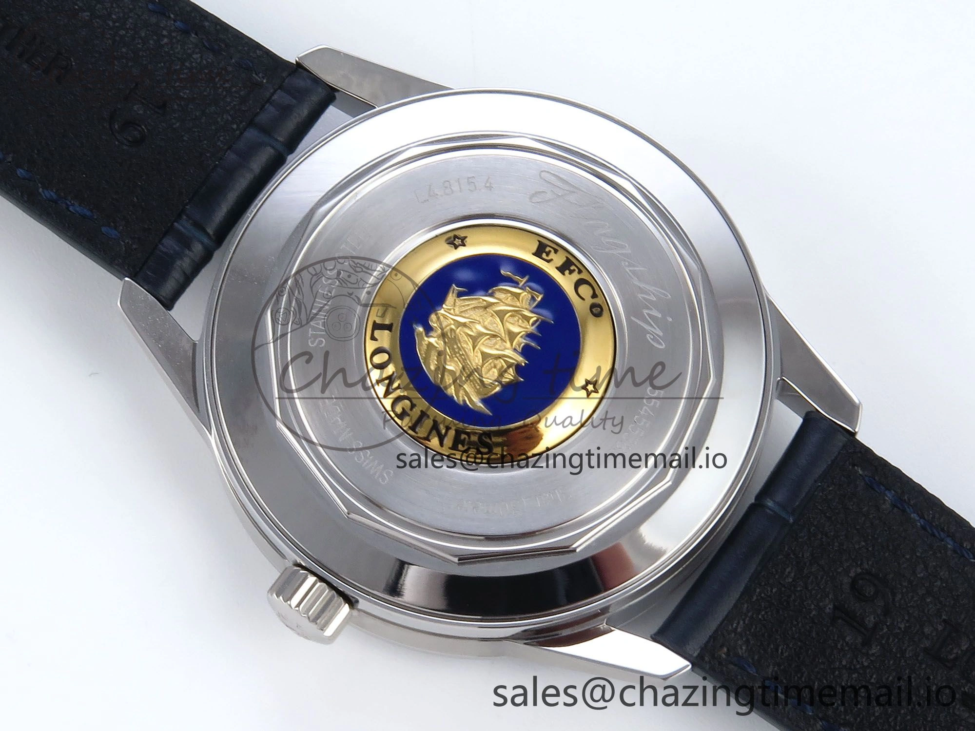 Flagship Heritage Moonphase SS APSF 1:1 Best Edition Blue Dial on Blue Leather Strap A Cozy 7544
