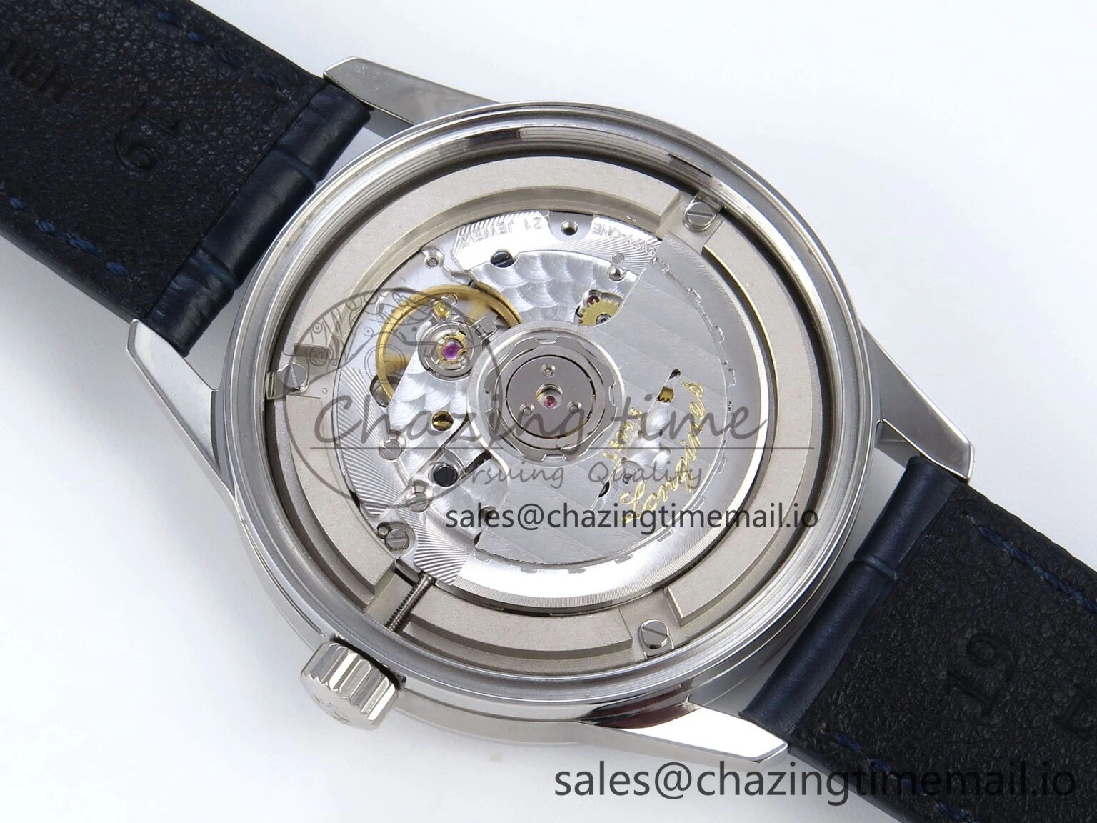 Flagship Heritage Moonphase SS APSF 1:1 Best Edition Blue Dial on Blue Leather Strap A Cozy 7544