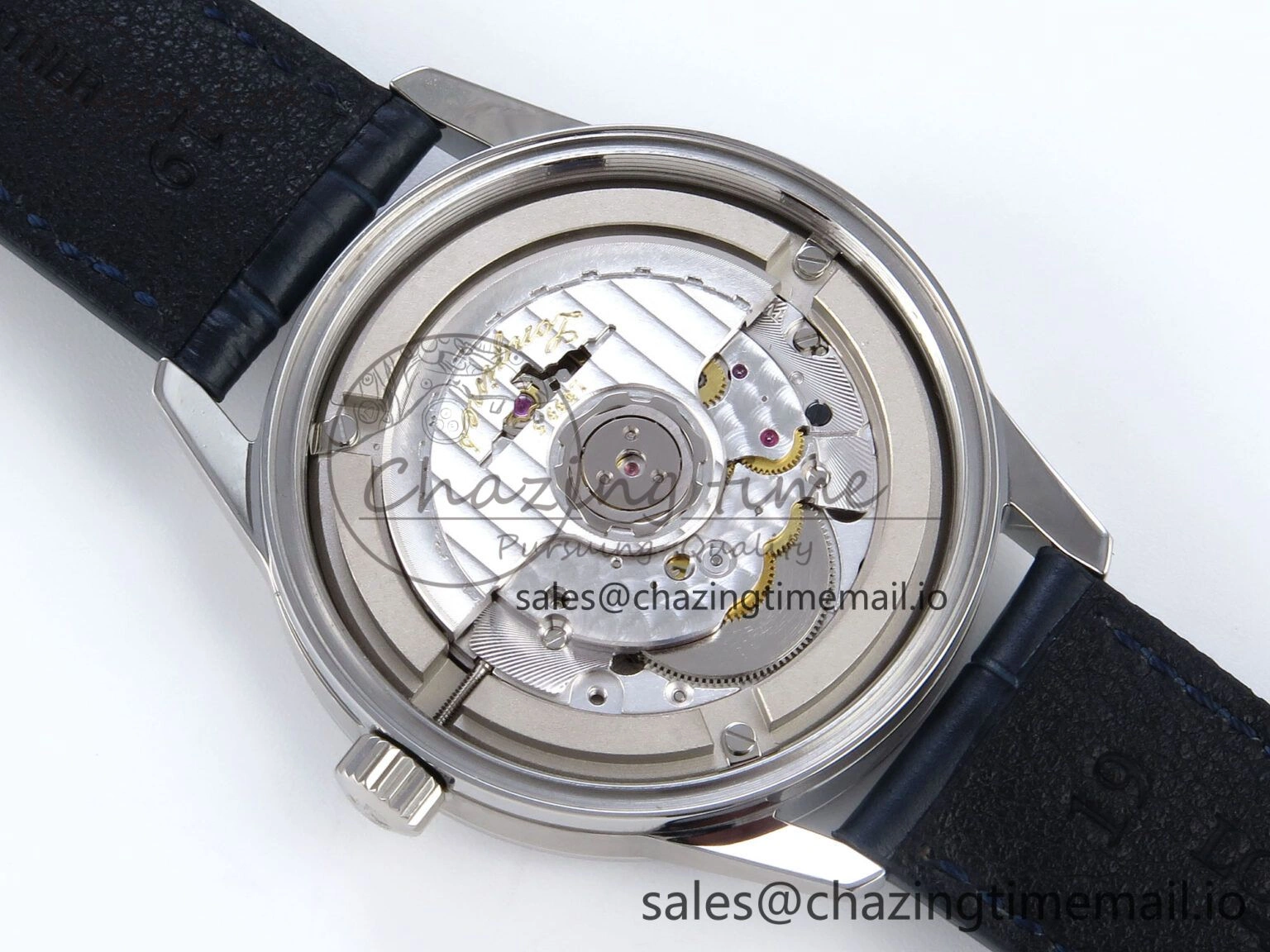 Flagship Heritage Moonphase SS APSF 1:1 Best Edition Blue Dial on Blue Leather Strap A Cozy 7544
