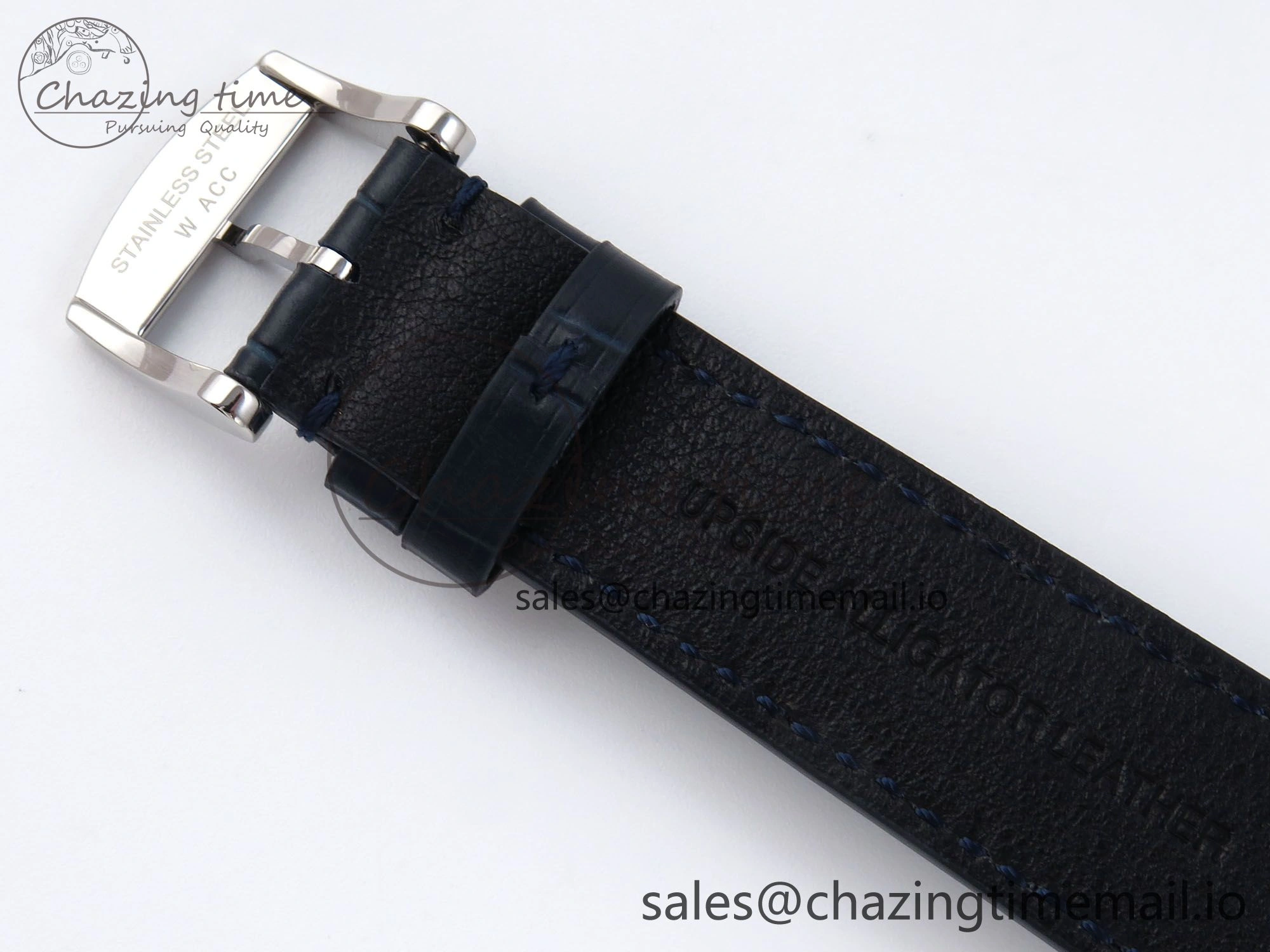 Flagship Heritage Moonphase SS APSF 1:1 Best Edition Blue Dial on Blue Leather Strap A Cozy 7544
