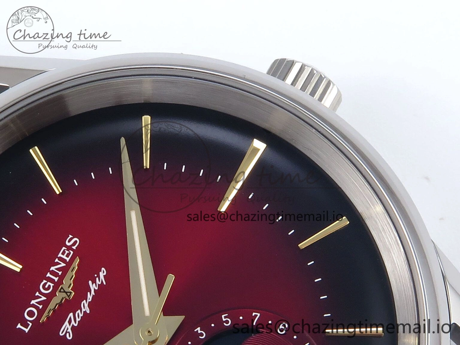 Flagship Heritage Moonphase SS APSF 1:1 Best Edition Red Dial on Black Leather Strap A HighPerformance 7542