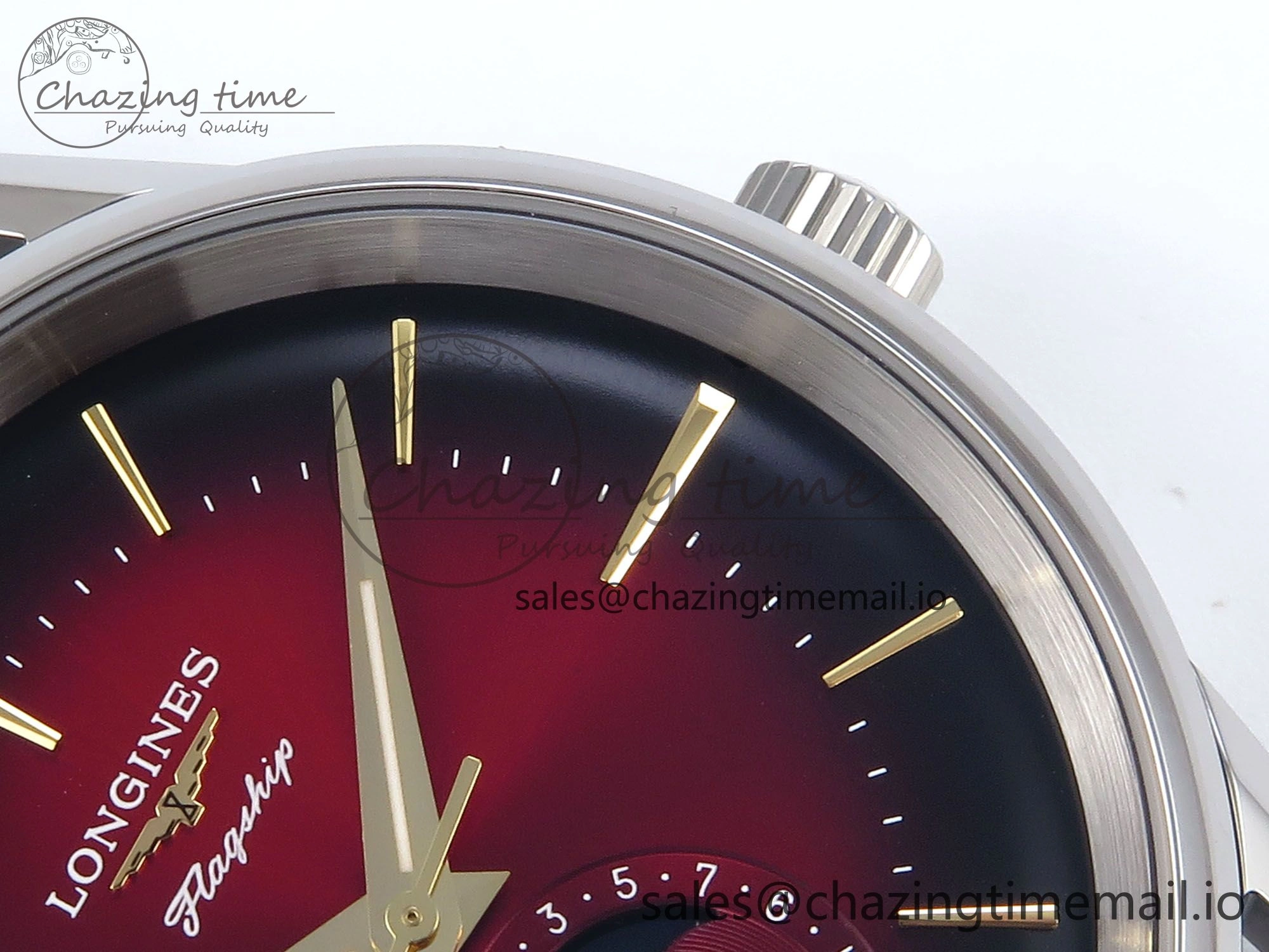 Flagship Heritage Moonphase SS APSF 1:1 Best Edition Red Dial on Black Leather Strap A HighPerformance 7542
