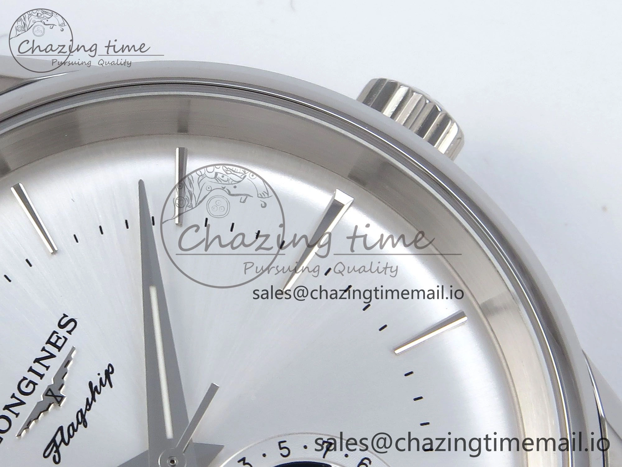 Flagship Heritage Moonphase SS APSF 1:1 Best Edition Silver SS Dial on Black Leather Strap A Popular 7546