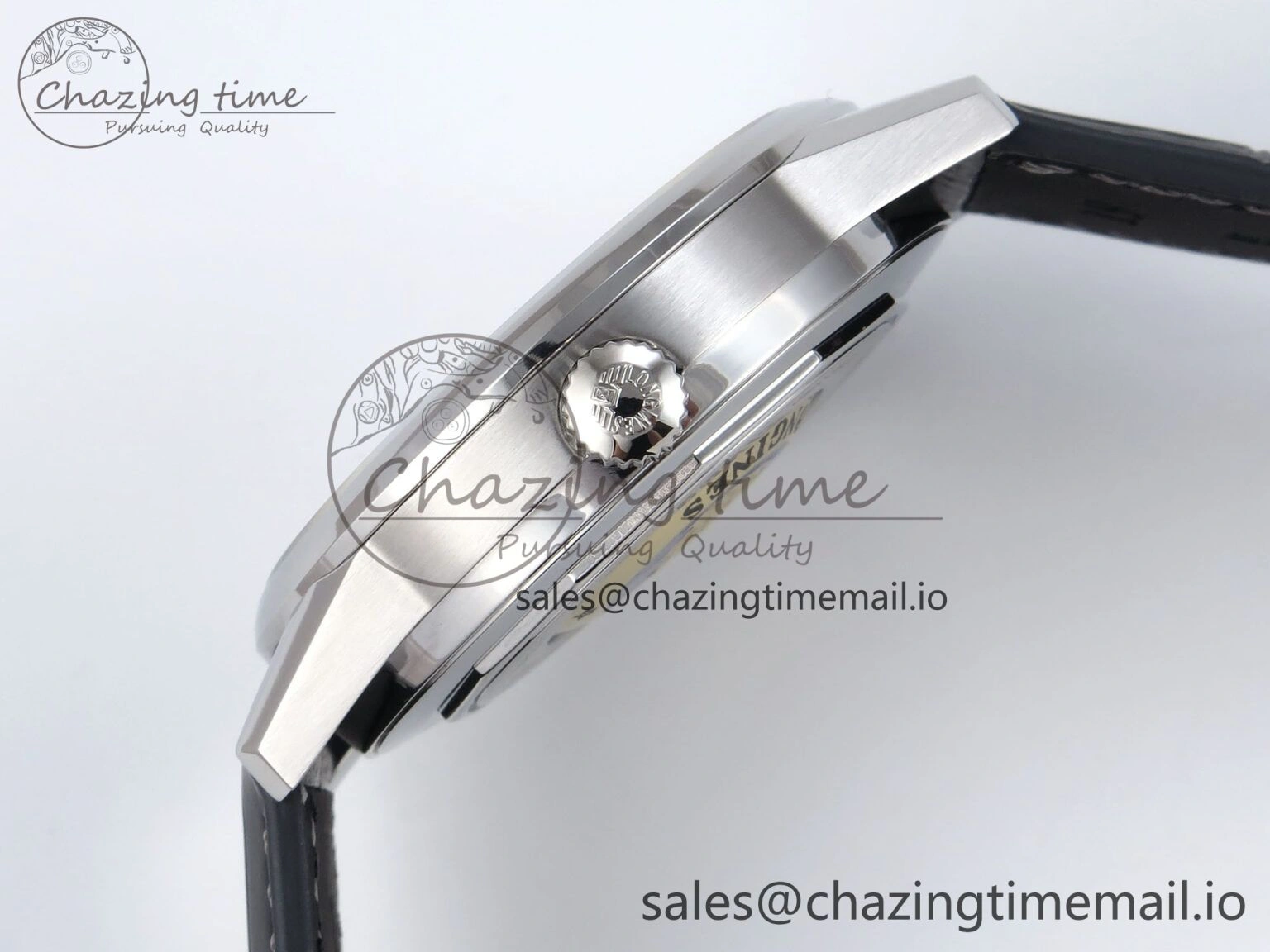 Flagship Heritage Moonphase SS APSF 1:1 Best Edition Silver SS Dial on Black Leather Strap A Popular 7546