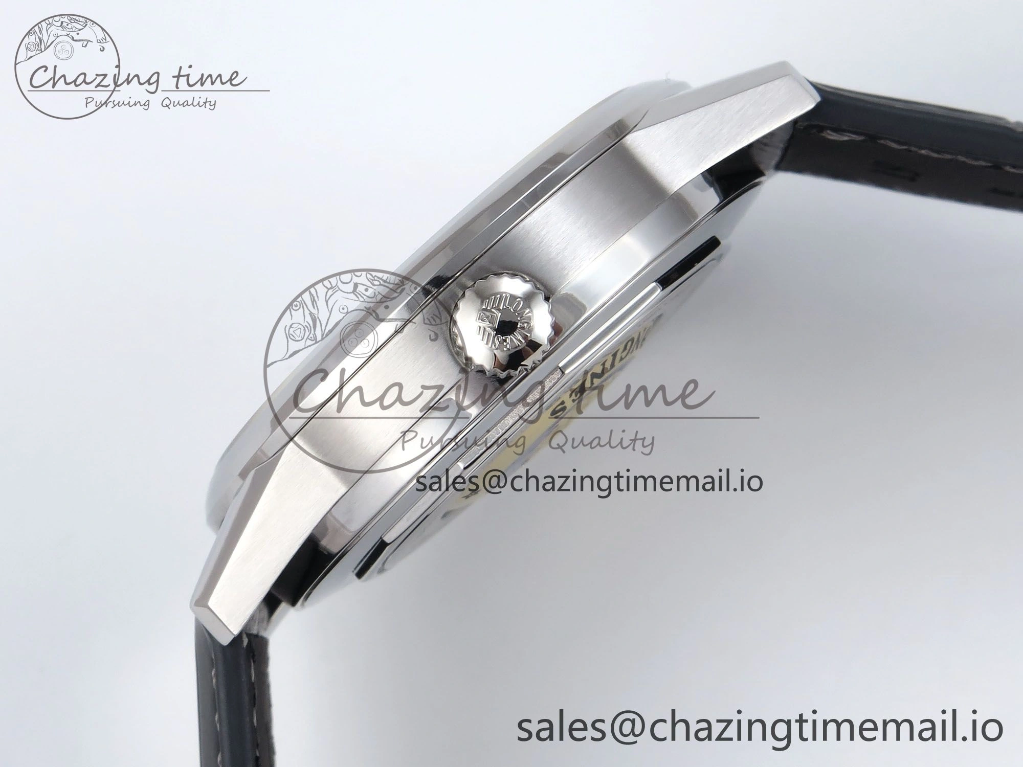 Flagship Heritage Moonphase SS APSF 1:1 Best Edition Silver SS Dial on Black Leather Strap A Popular 7546