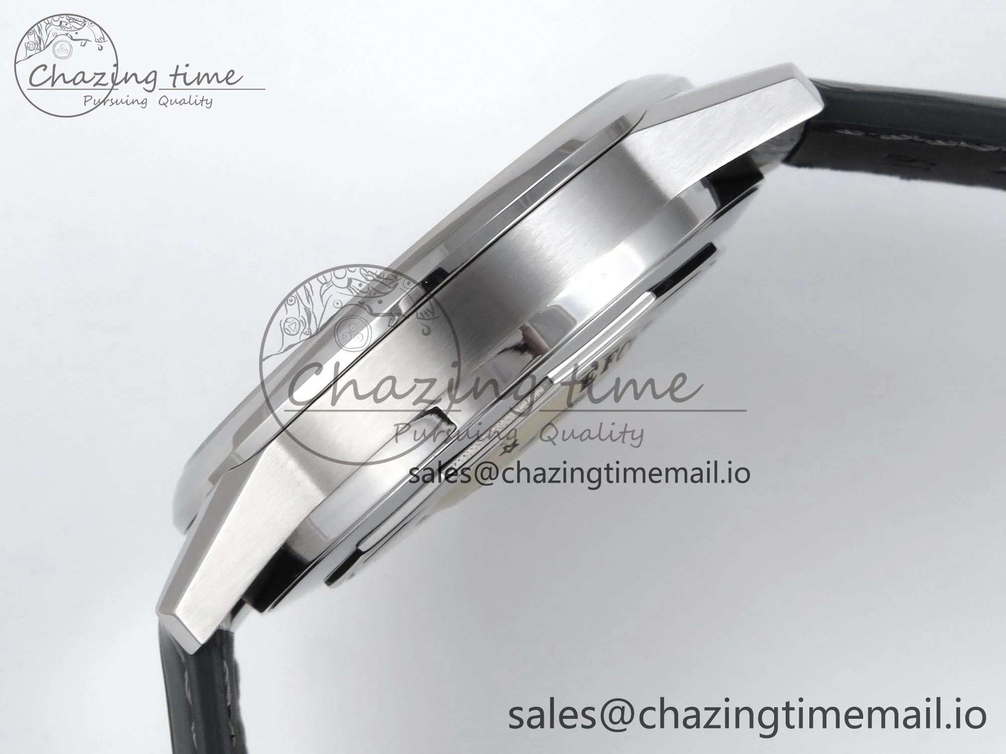 Flagship Heritage Moonphase SS APSF 1:1 Best Edition Silver SS Dial on Black Leather Strap A Popular 7546