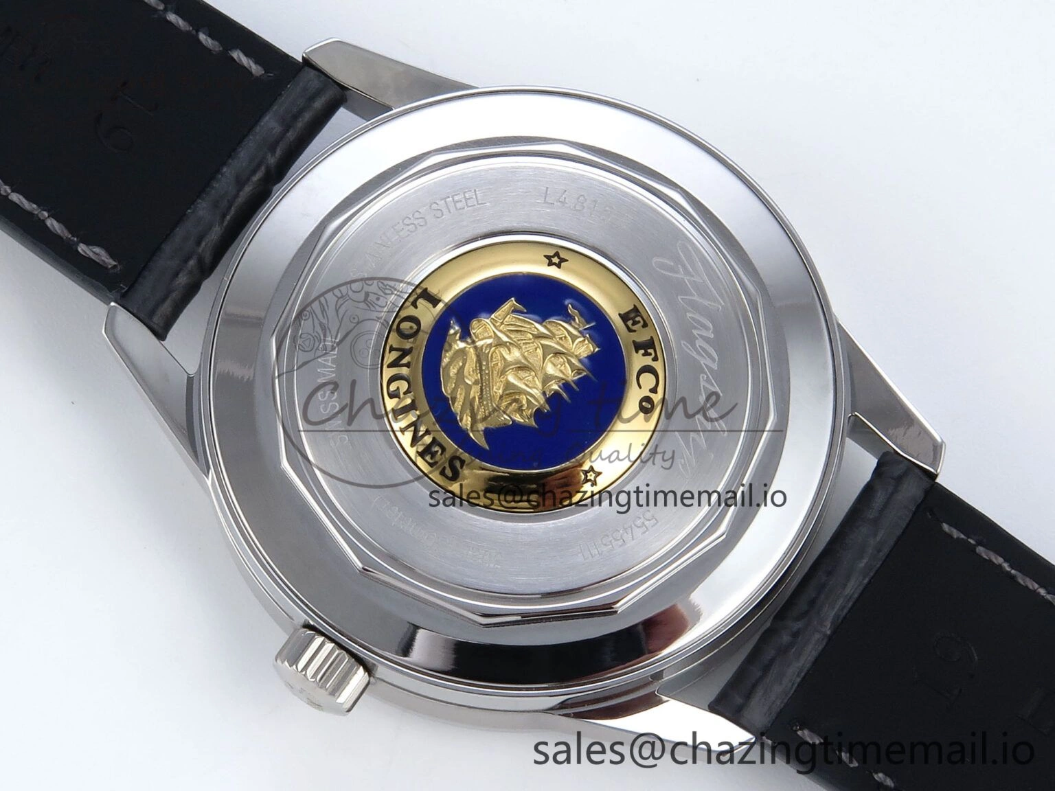 Flagship Heritage Moonphase SS APSF 1:1 Best Edition Silver SS Dial on Black Leather Strap A Popular 7546