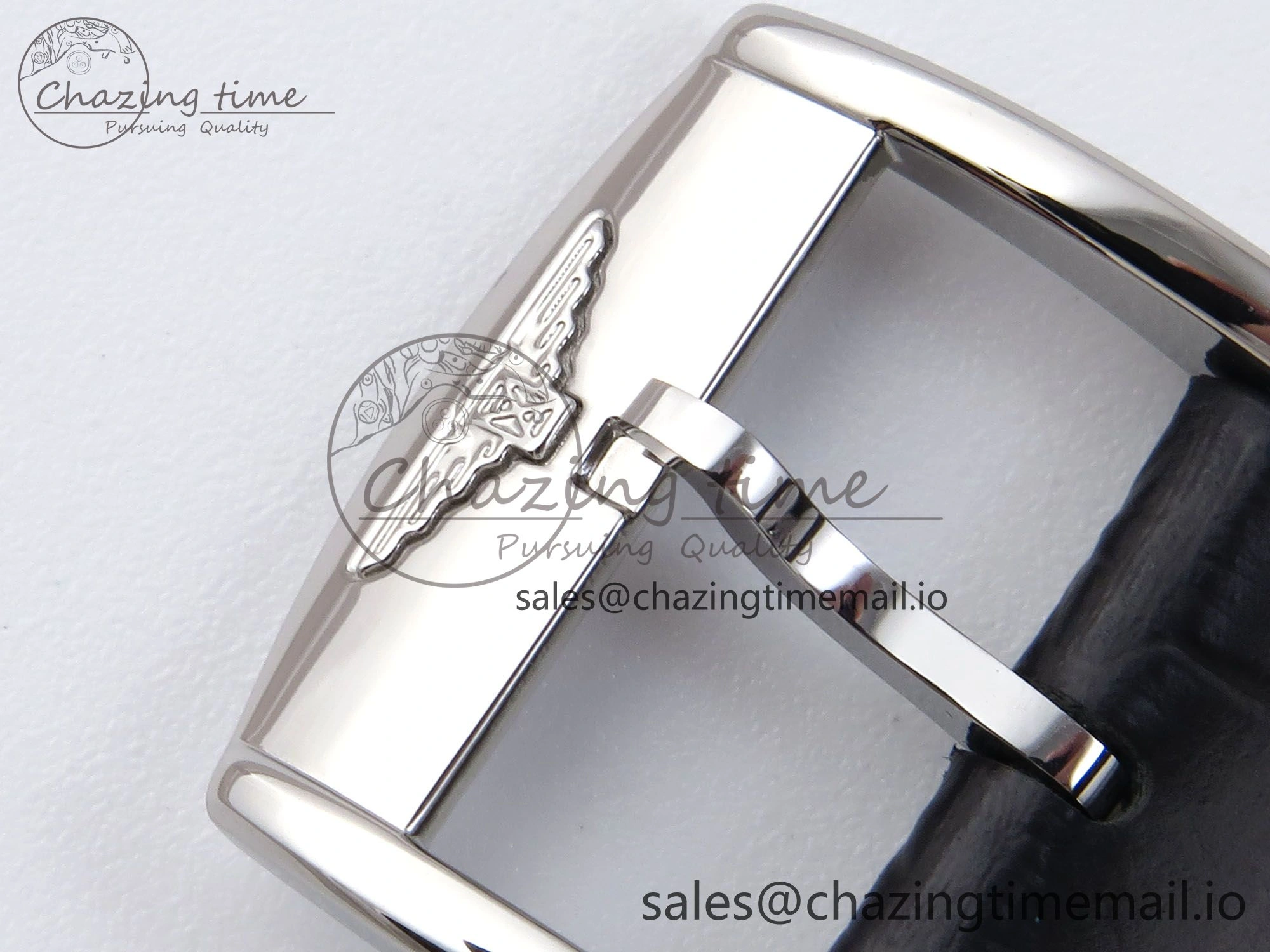 Flagship Heritage Moonphase SS APSF 1:1 Best Edition Silver SS Dial on Black Leather Strap A Popular 7546
