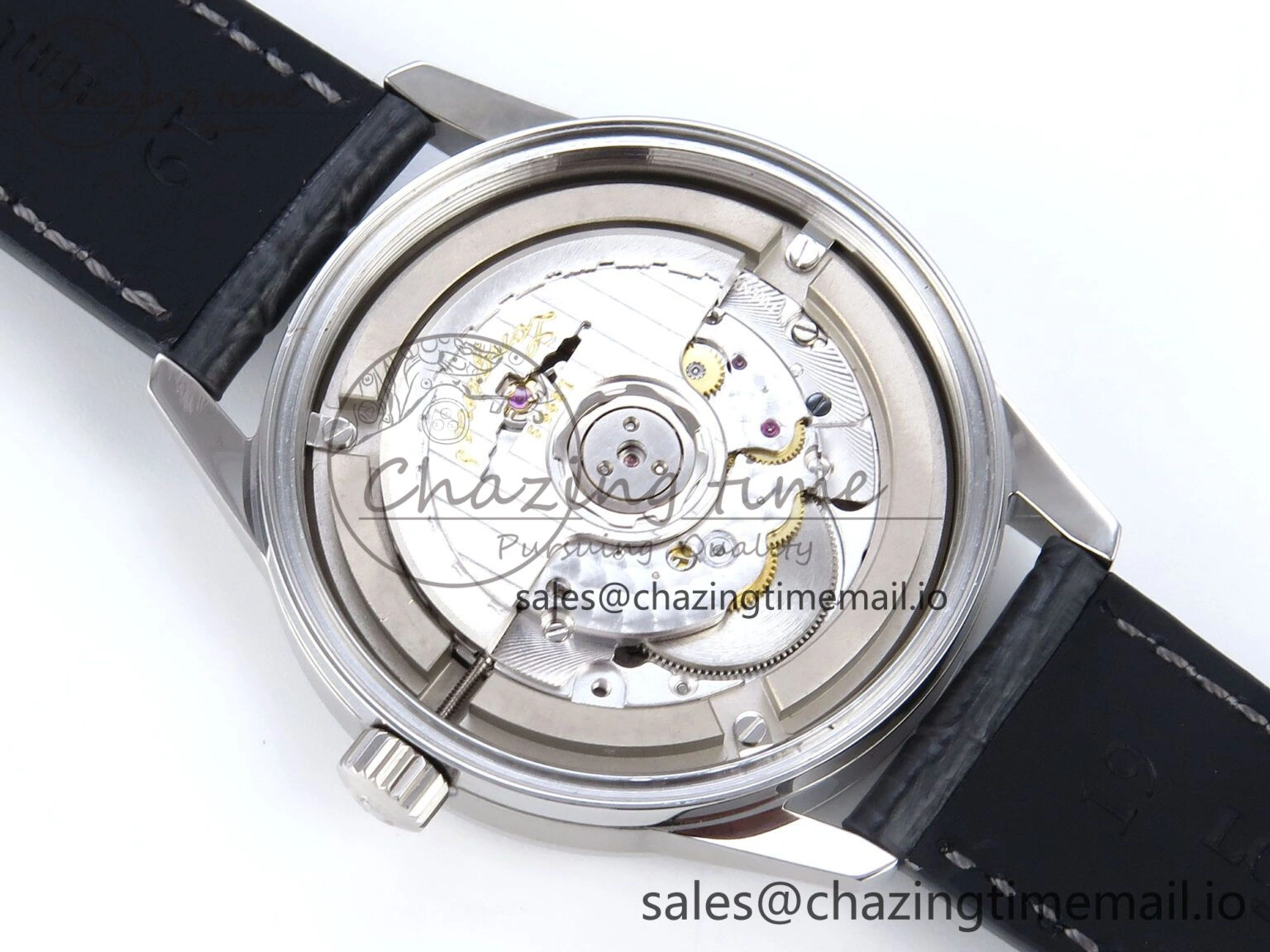 Flagship Heritage Moonphase SS APSF 1:1 Best Edition Silver SS Dial on Black Leather Strap A Popular 7546